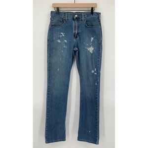 Carhartt Jeans Mens 32x34 Blue Rugged Flex Relaxed Fit Denim Distressed 102804